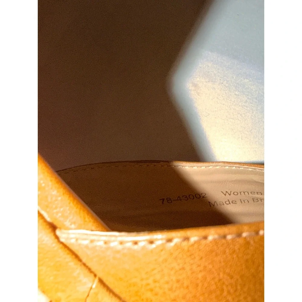 Johnston & Murphy Wedge Sandals Sz 7 Tan Leather Cork Platform Peep Toe Boho